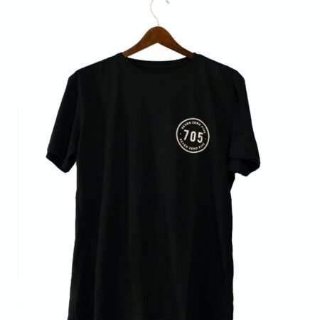 Crew Neck Embroidered Multicolor Lettering Cotton T-shirt