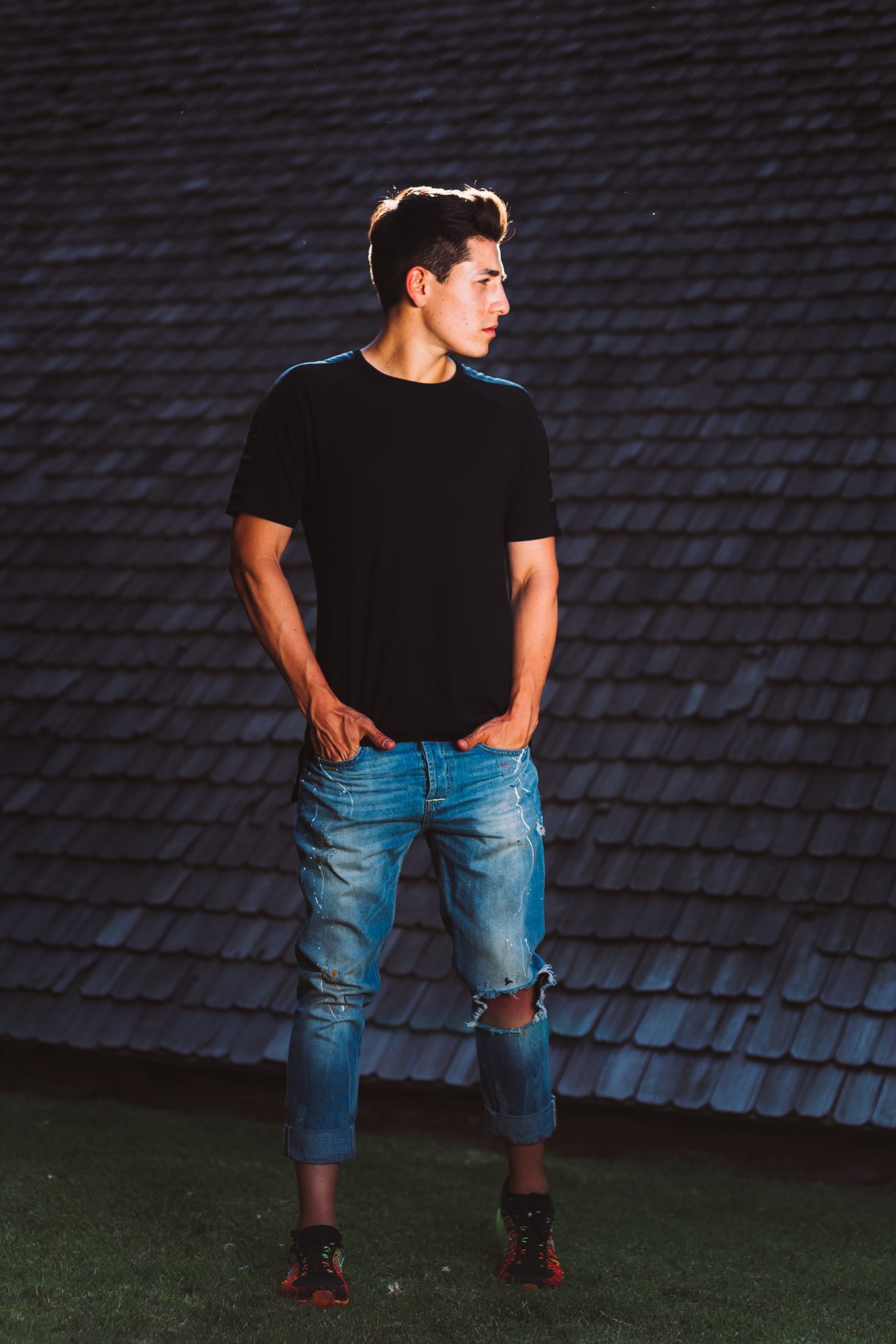 Men’s Crew Neck Striped Cotton T-Shirt
